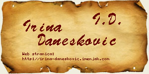 Irina Danesković vizit kartica